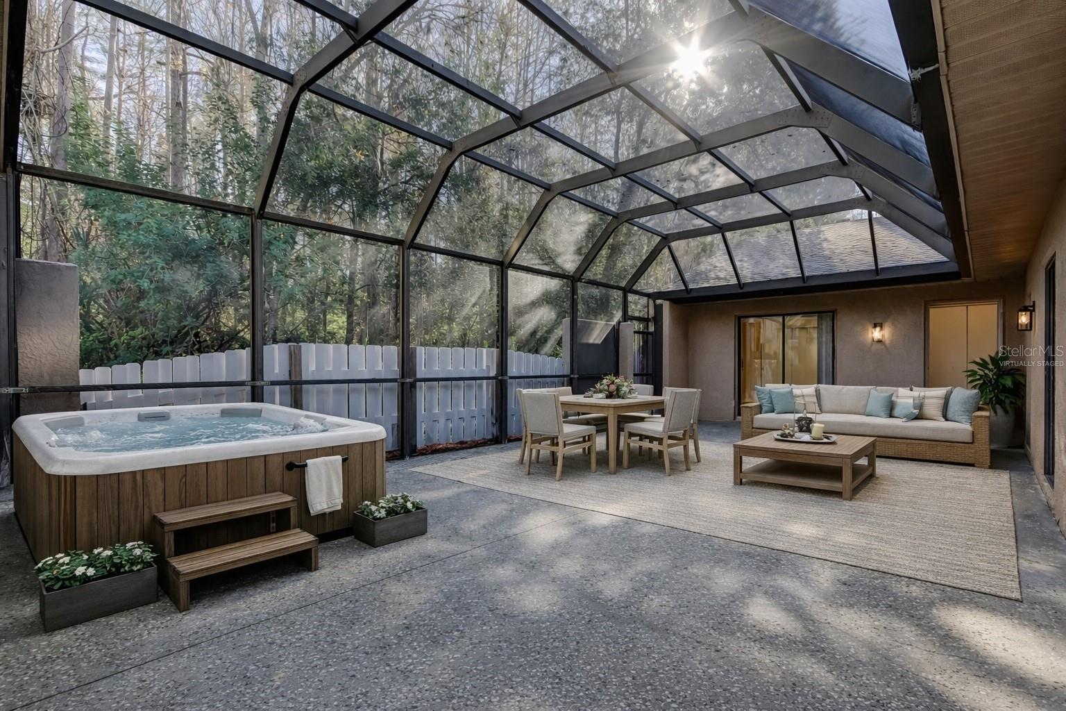 virtually staged lanai