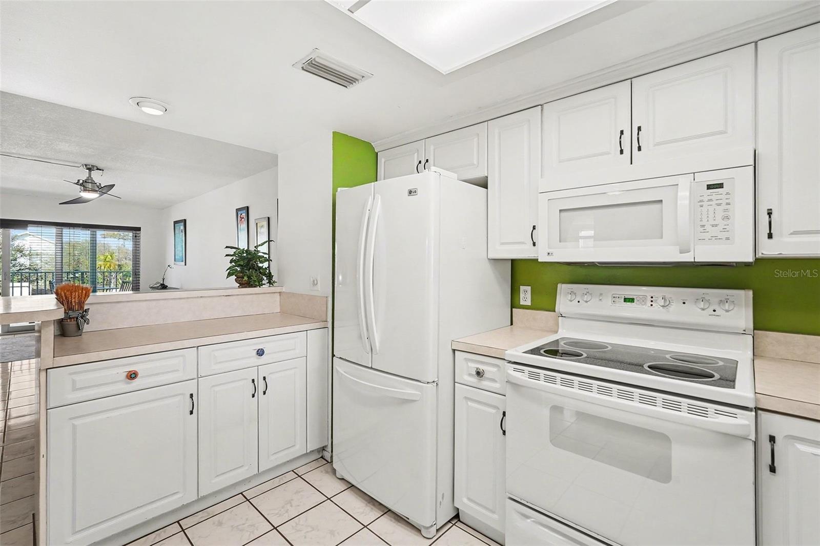 Cooking is a breeze in this light filled space.