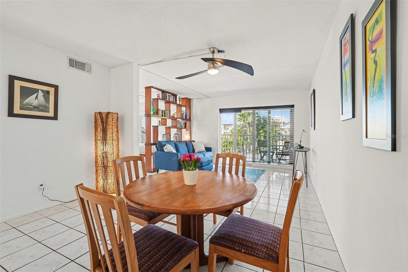 A perfect spot to enjoy your meals with warm natural light pouring in.