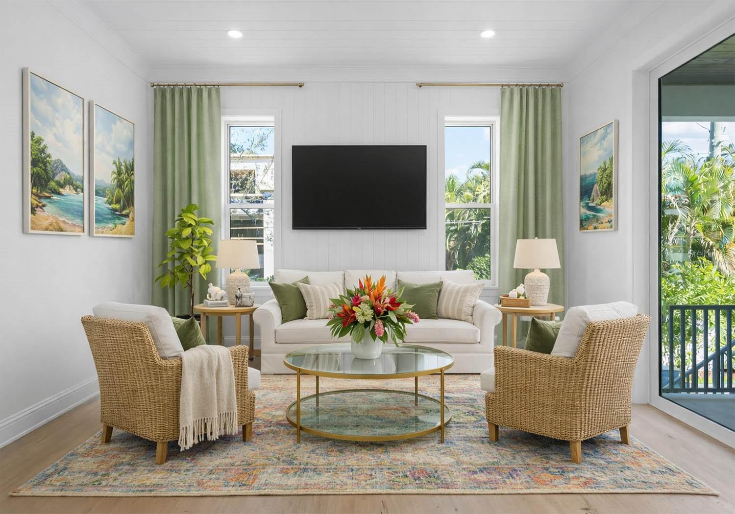 DECKSIDE PANNELLED DEN Virtually staged