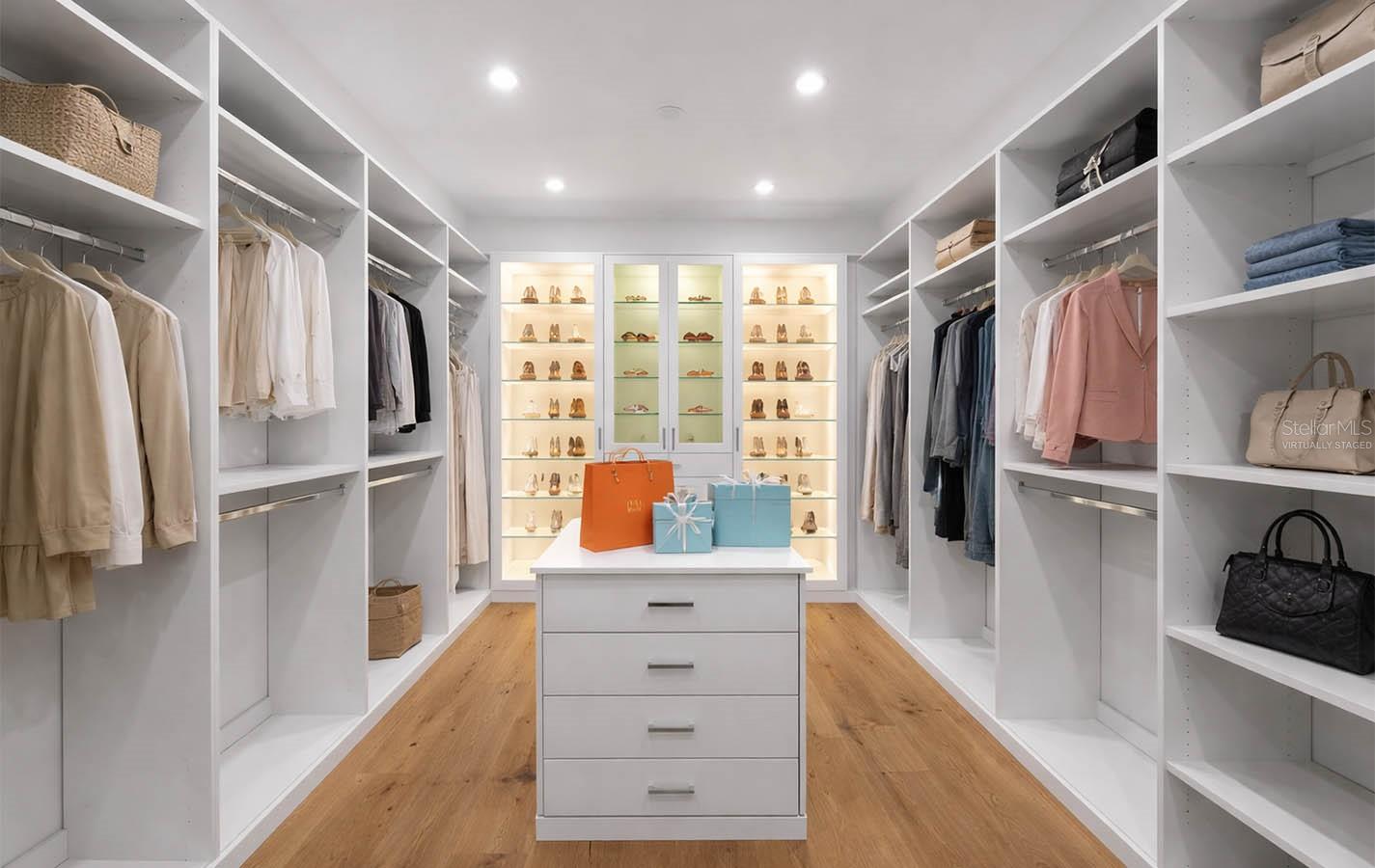 A DRESSING ROOM FOR ALL YOUR CLOTHING DREAMSVirtually staged