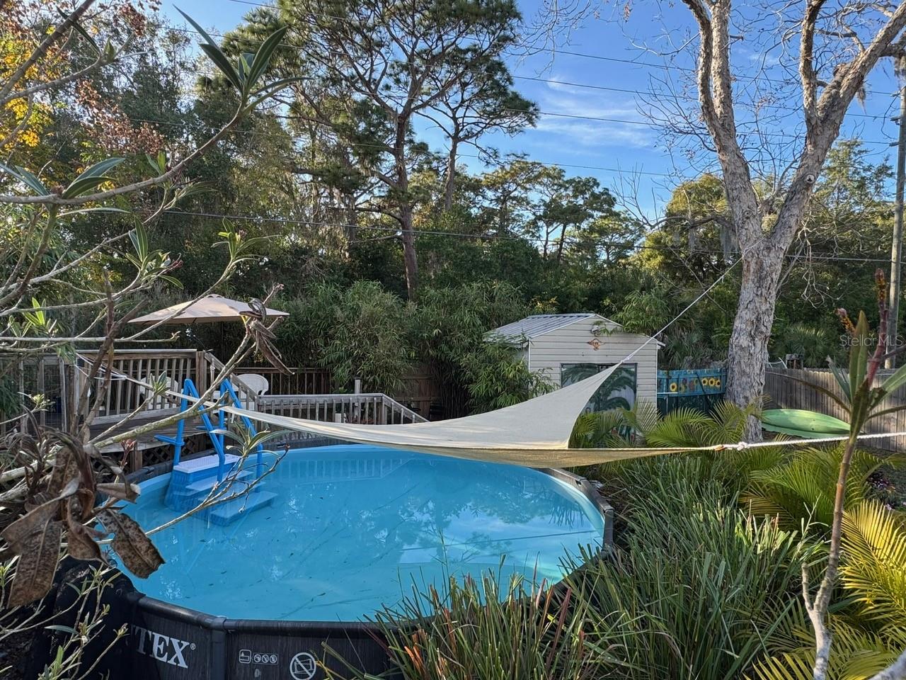 Private, shaded pool