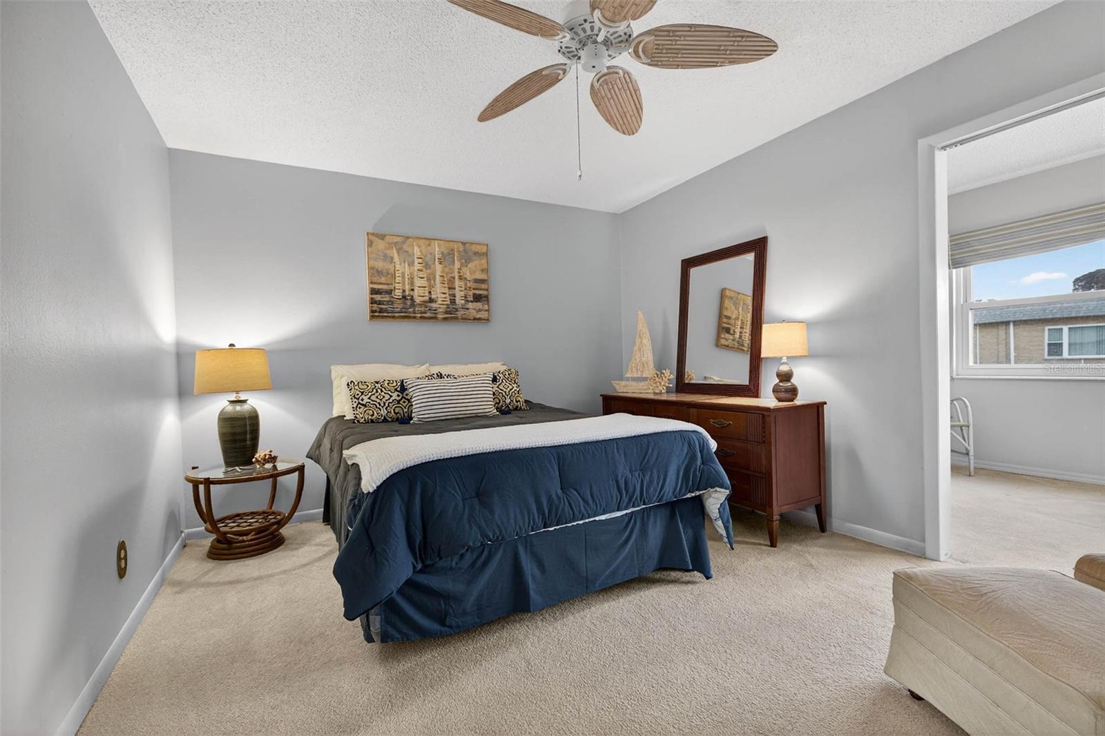 Bedroom 2 with entrance into sunroom