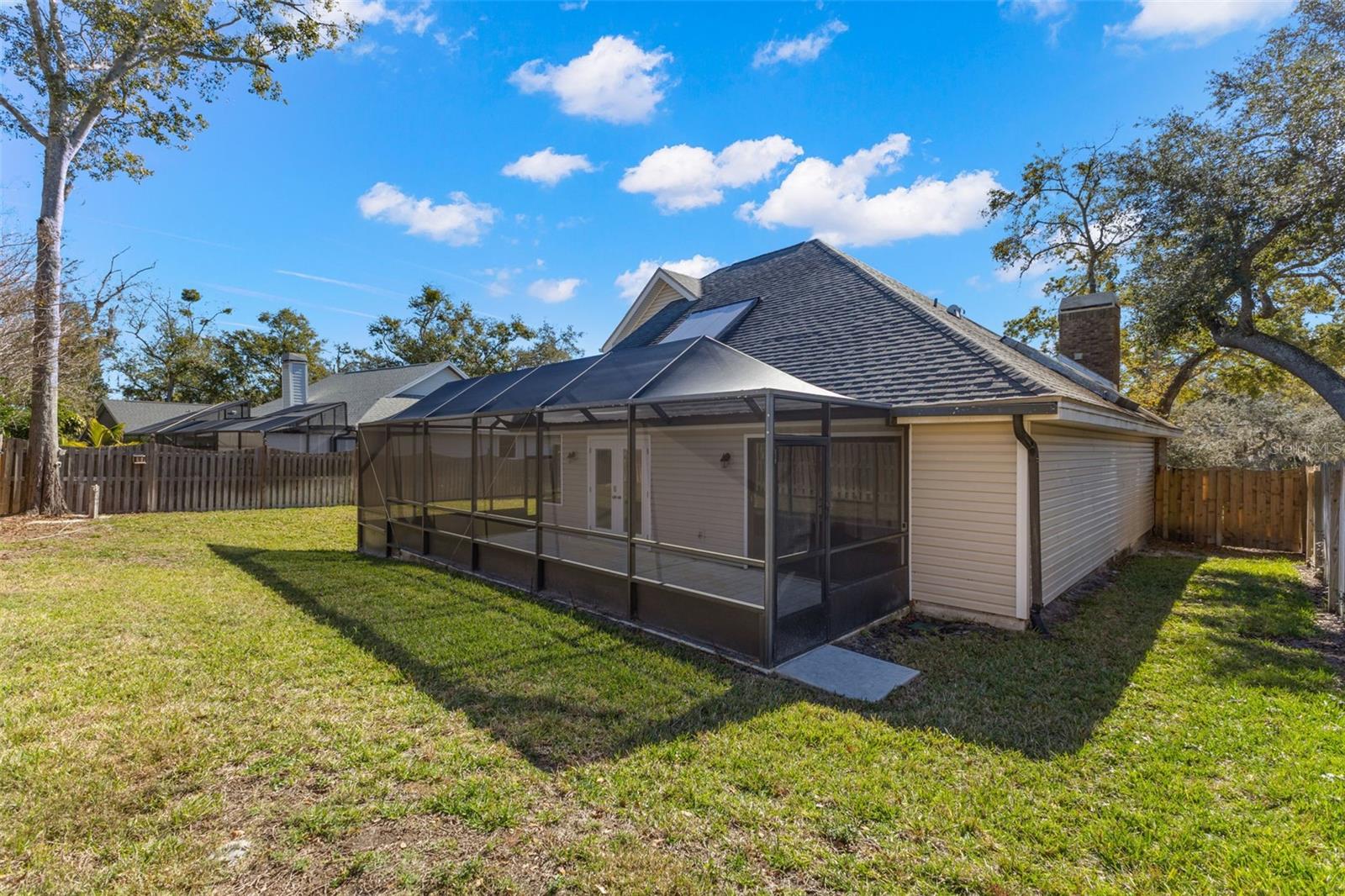 Fully fenced yard