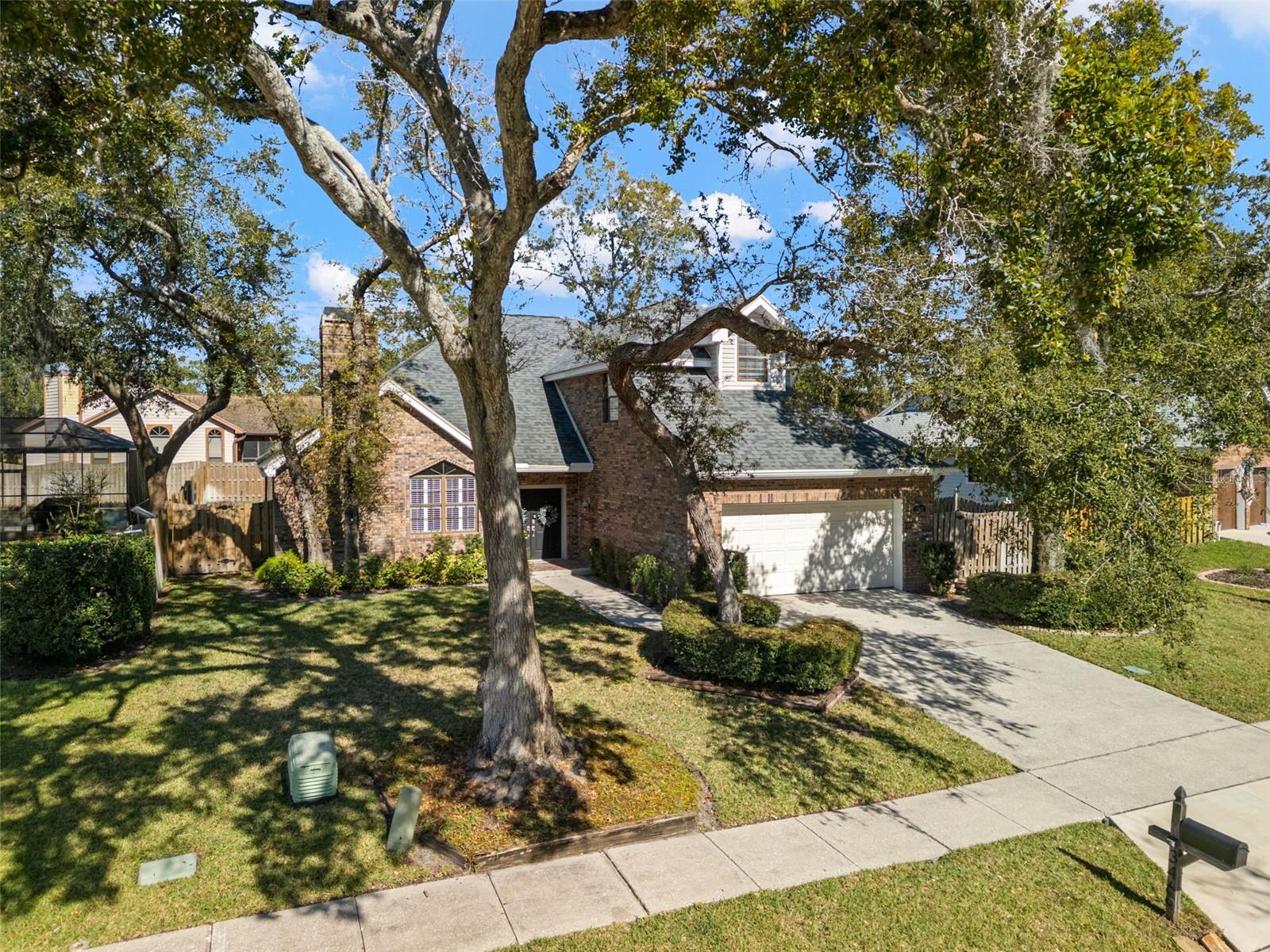 Rolling front lawn