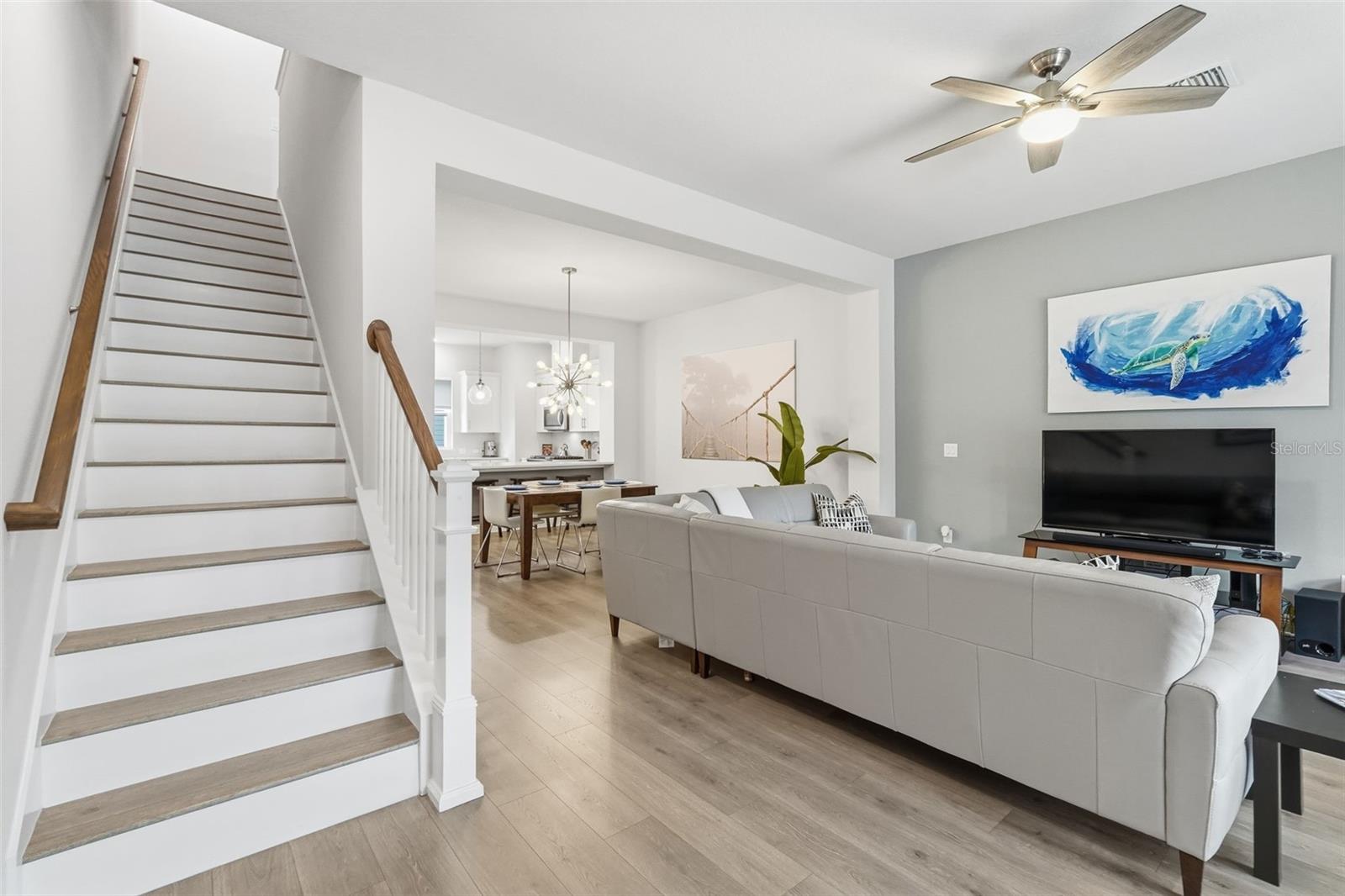 View of 2nd floor from the stairs leading to the 3rd floor.