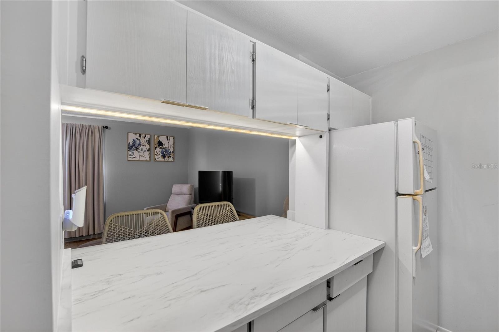 Kitchen view towards Living Room