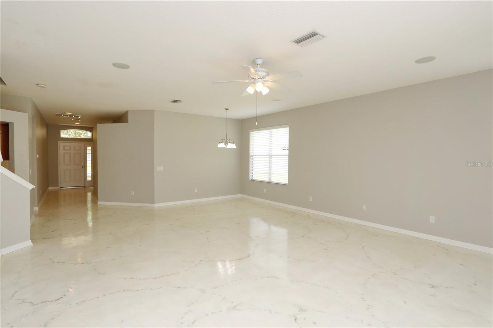 Living/dining room - metallic epoxy flooring - Maintenance free!!