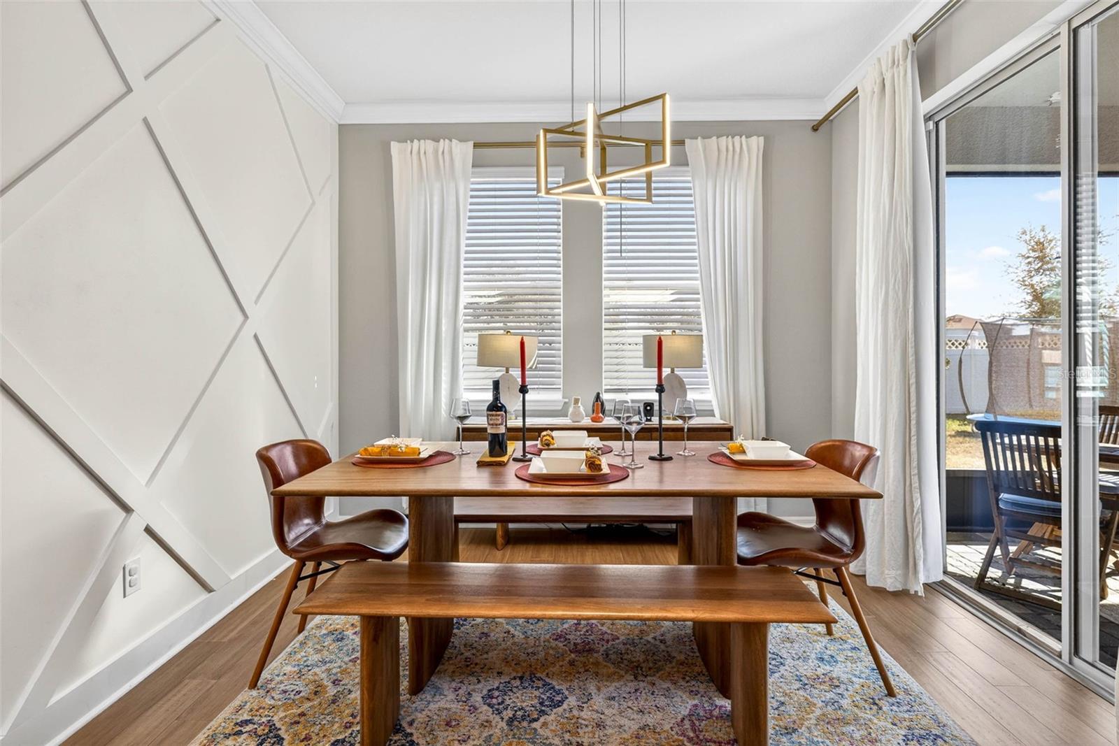 Easy access to the outdoor screened lanai and back yard.