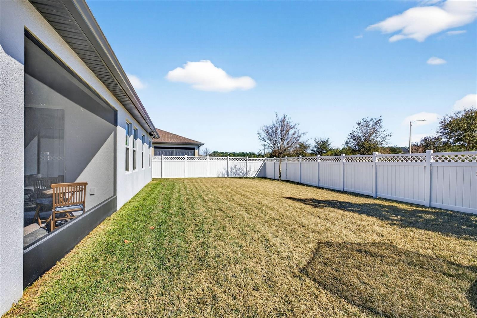 HUGE backyard, fully fenced.
