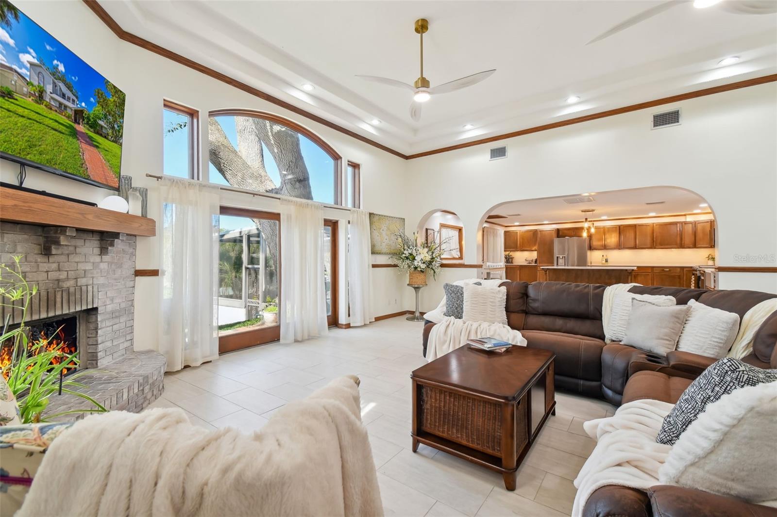 Great Room w/ Wood Burning Fire Place