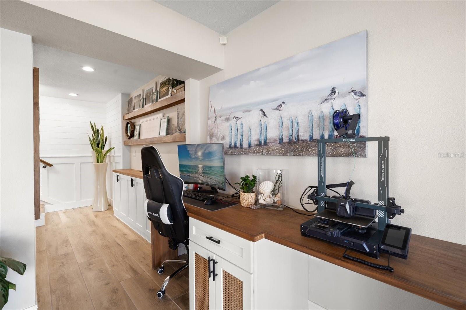 Lower level work spaces