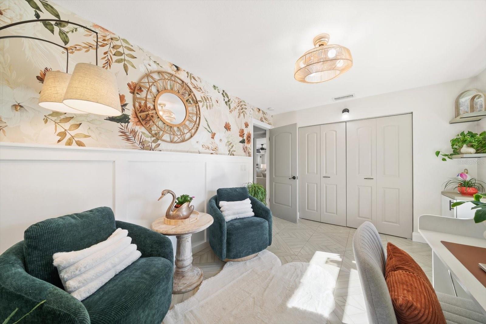 Up stairs guest bedroom with Murphy bed / desk combo