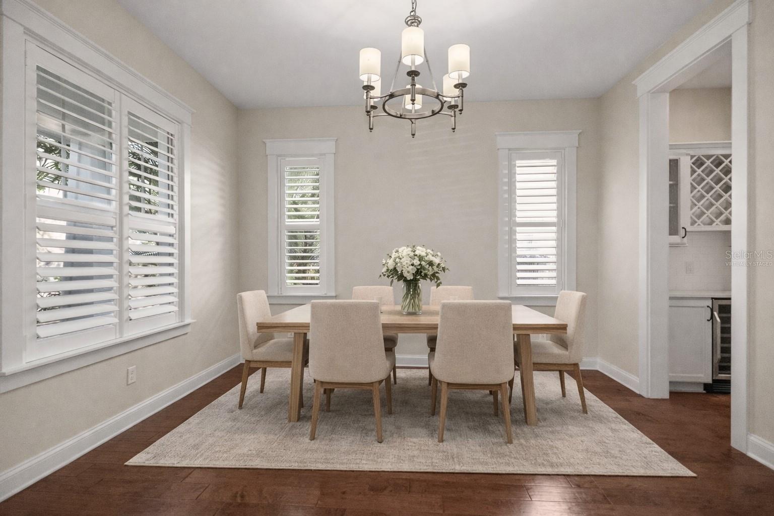 Virtually Staged Formal Dining Room