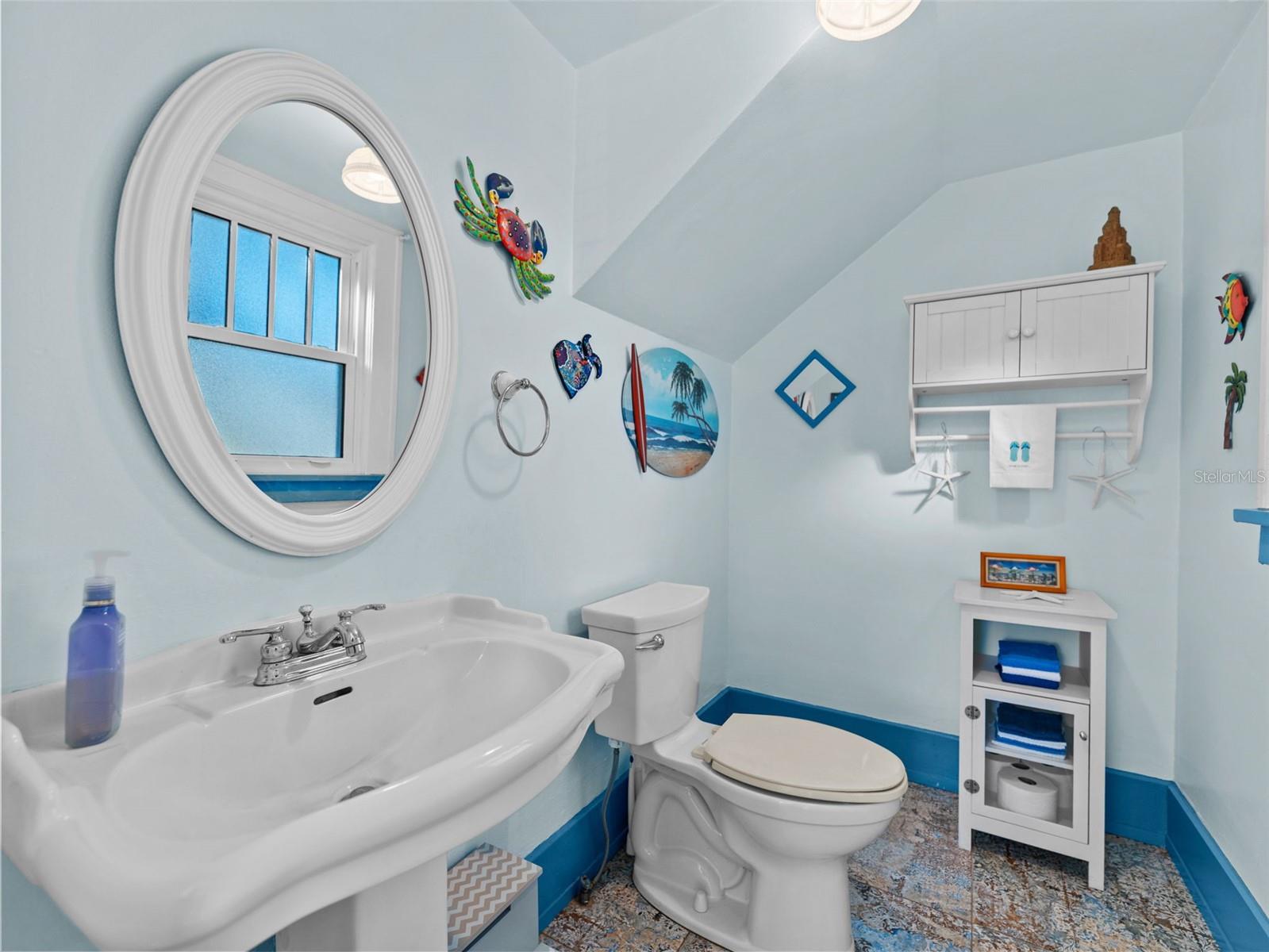 Half bathroom off kitchen