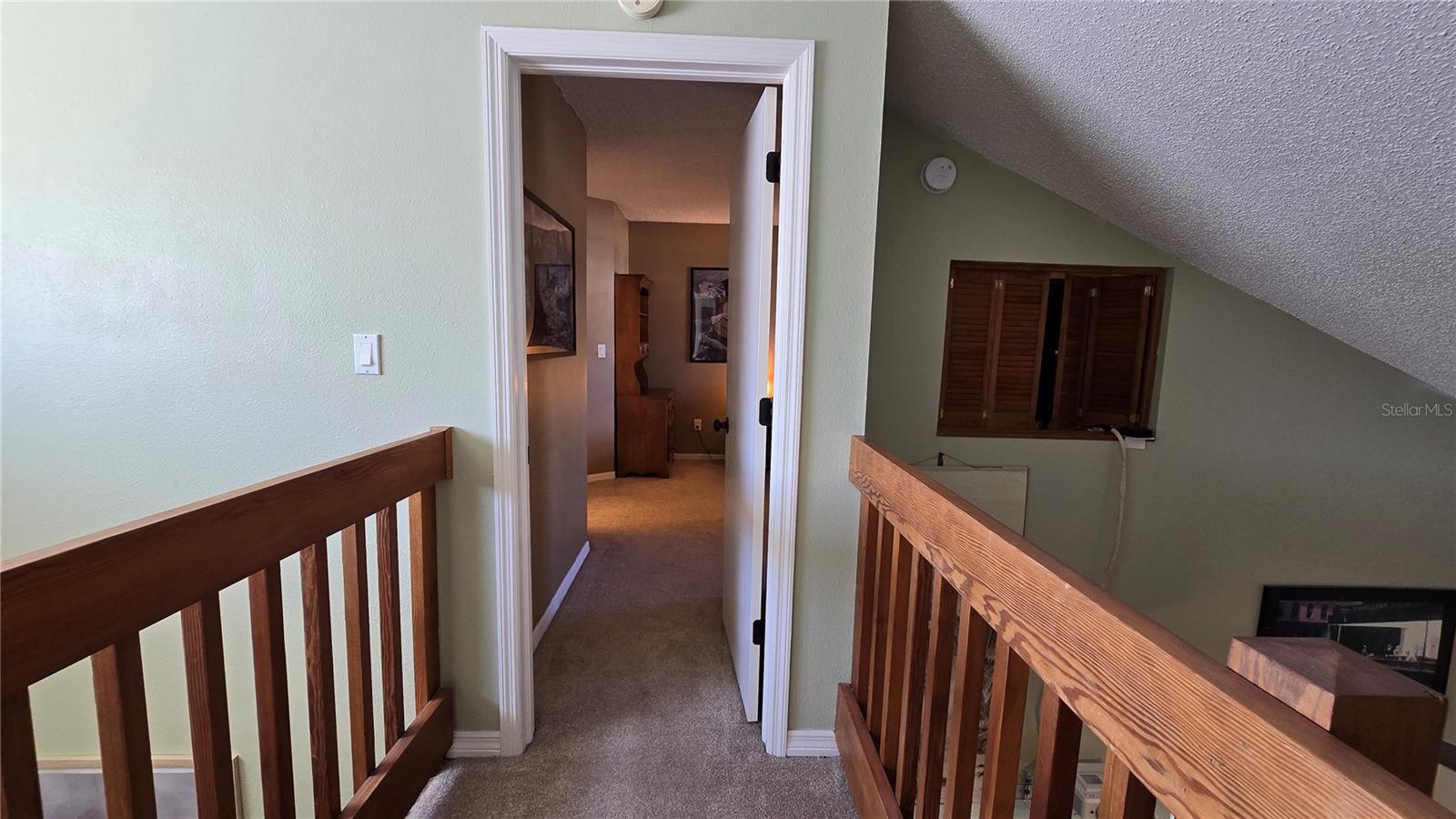walkway to master bedroom