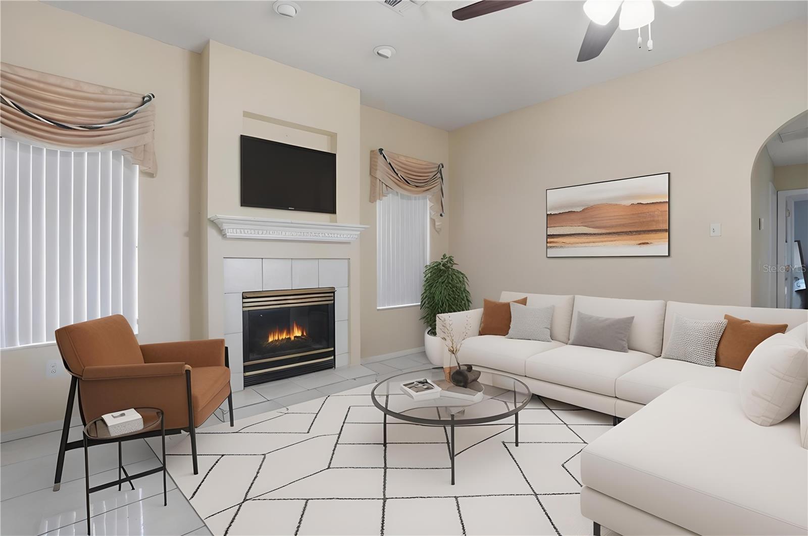 FAMILY ROOM W GAS FIREPLACE