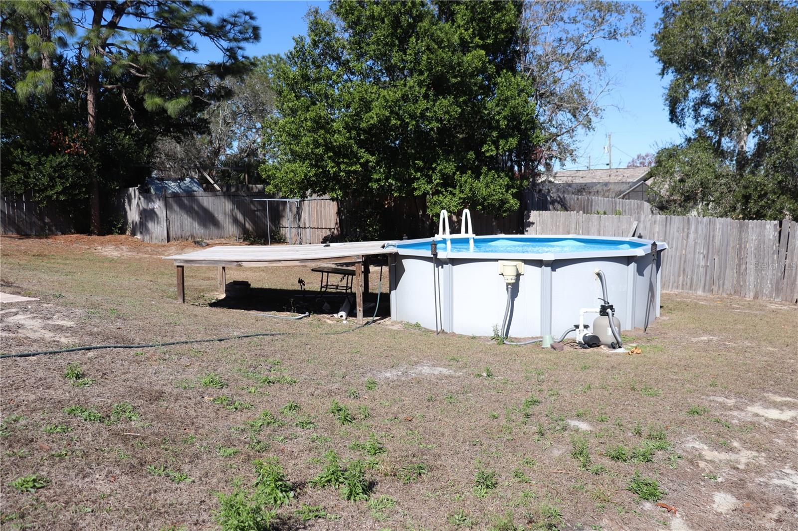 ABOVE GROUND POOL WITH DECK