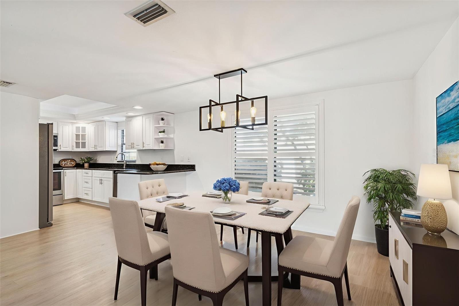Dining Room Virtually staged