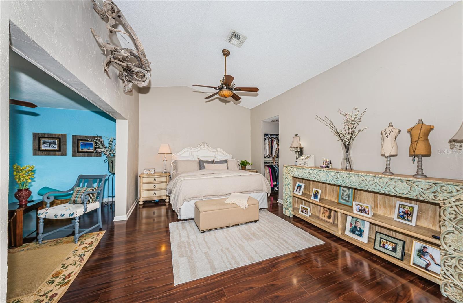 Primary bedroom with sitting room