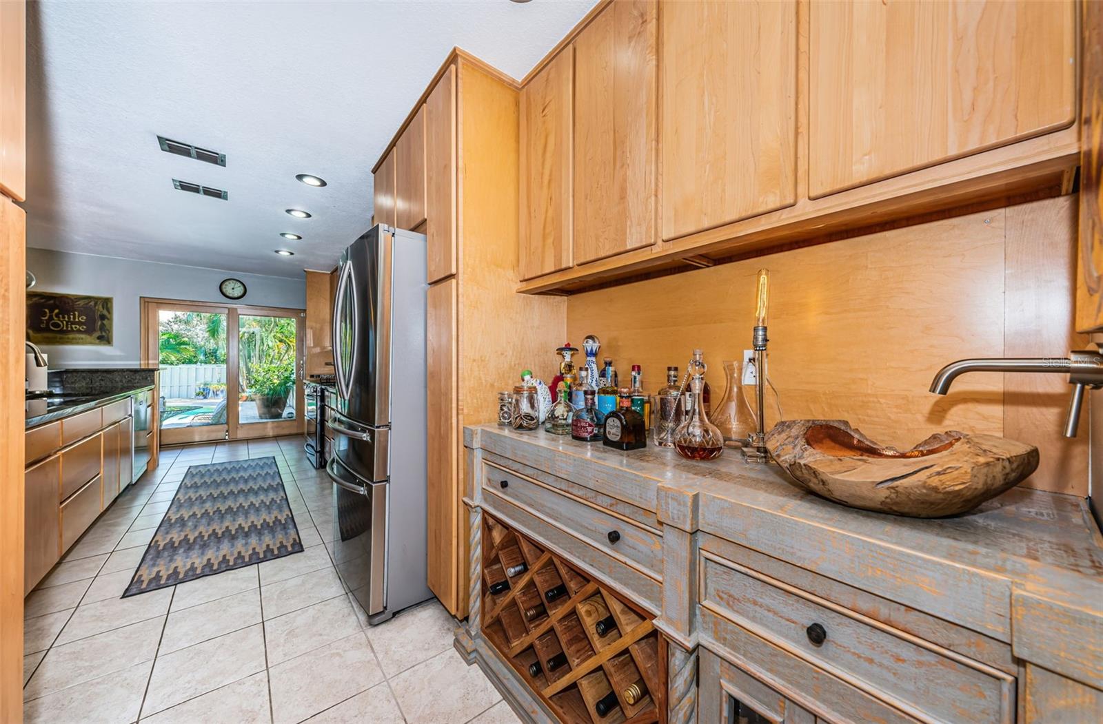 Kitchen with custom built in cabinetry