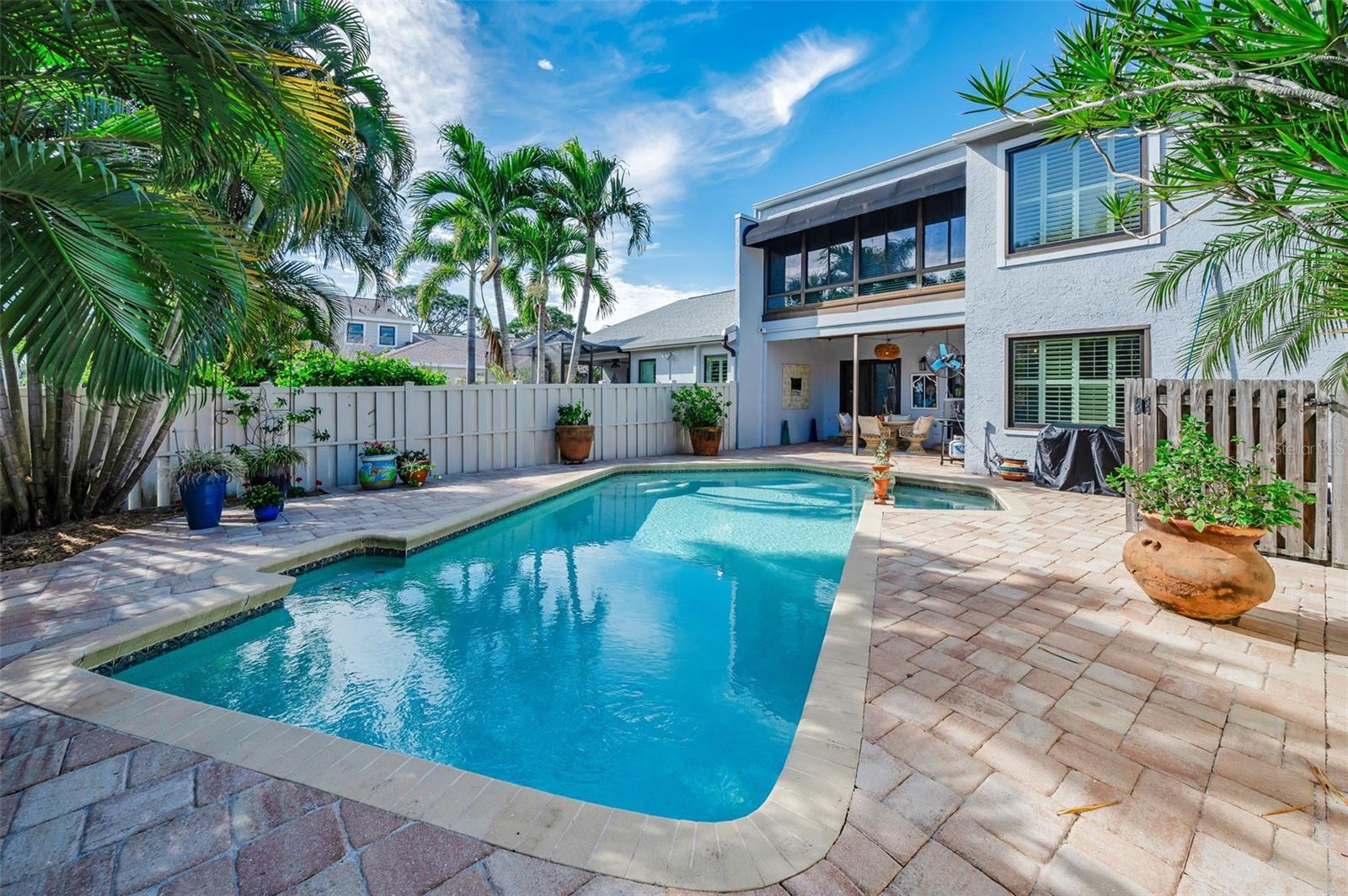 Private backyard oasis