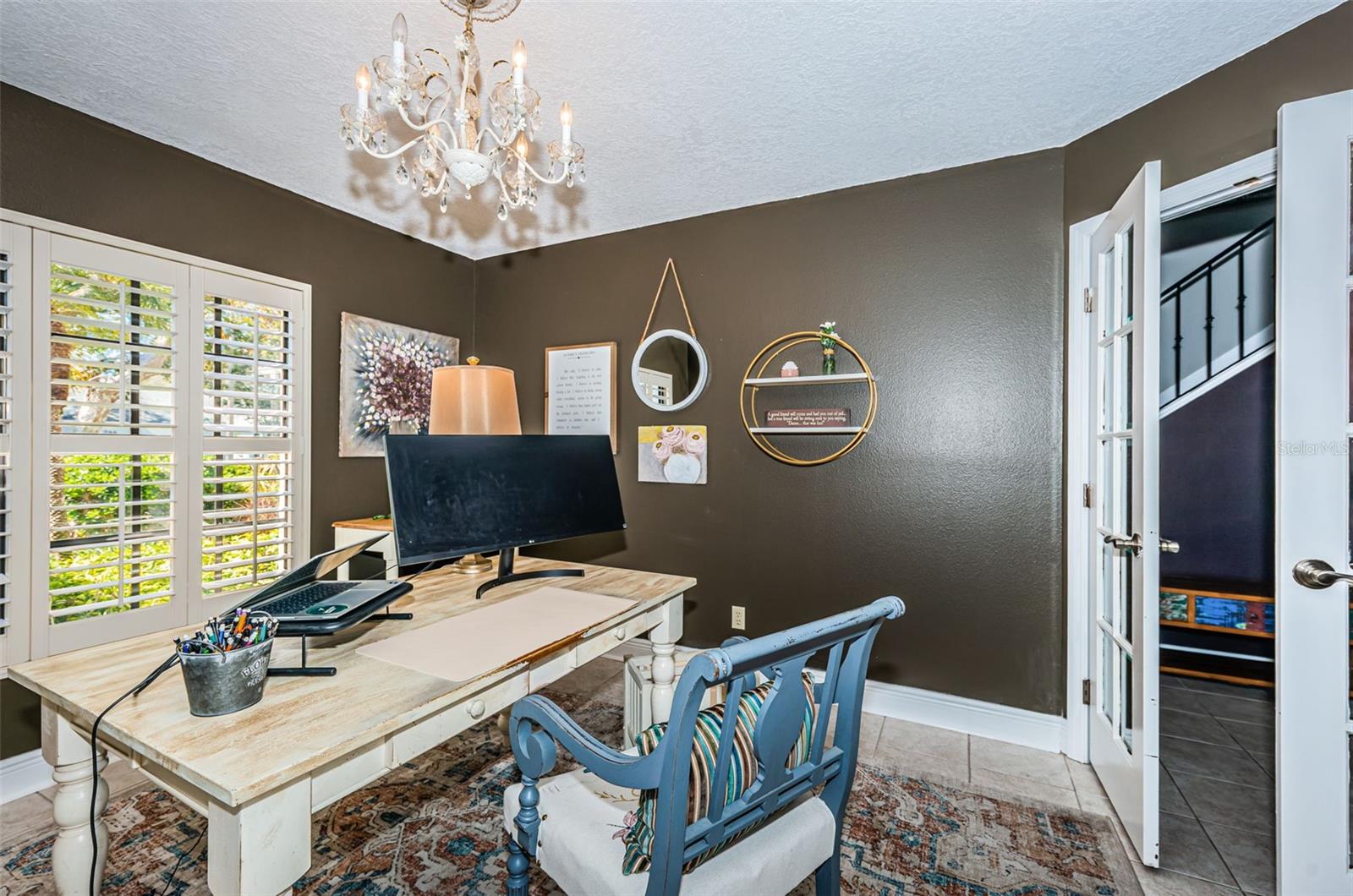 1st floor bedroom with french doors