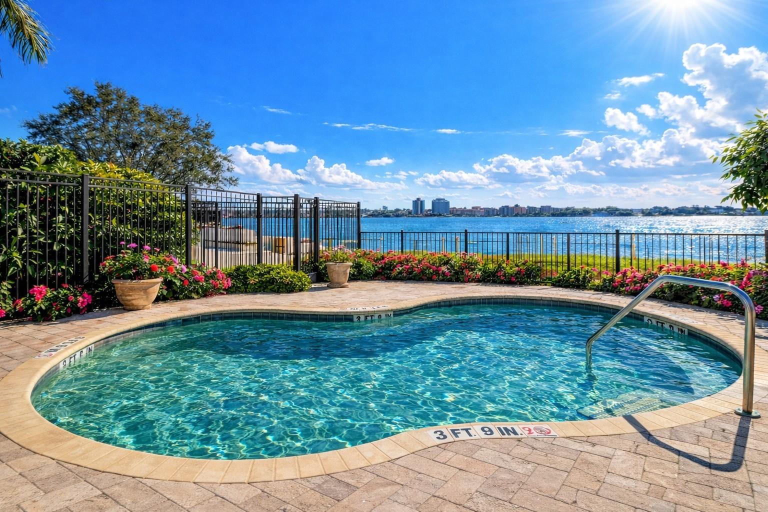 Unwind in a spacious, warm jacuzzi set directly on the waterfront.
