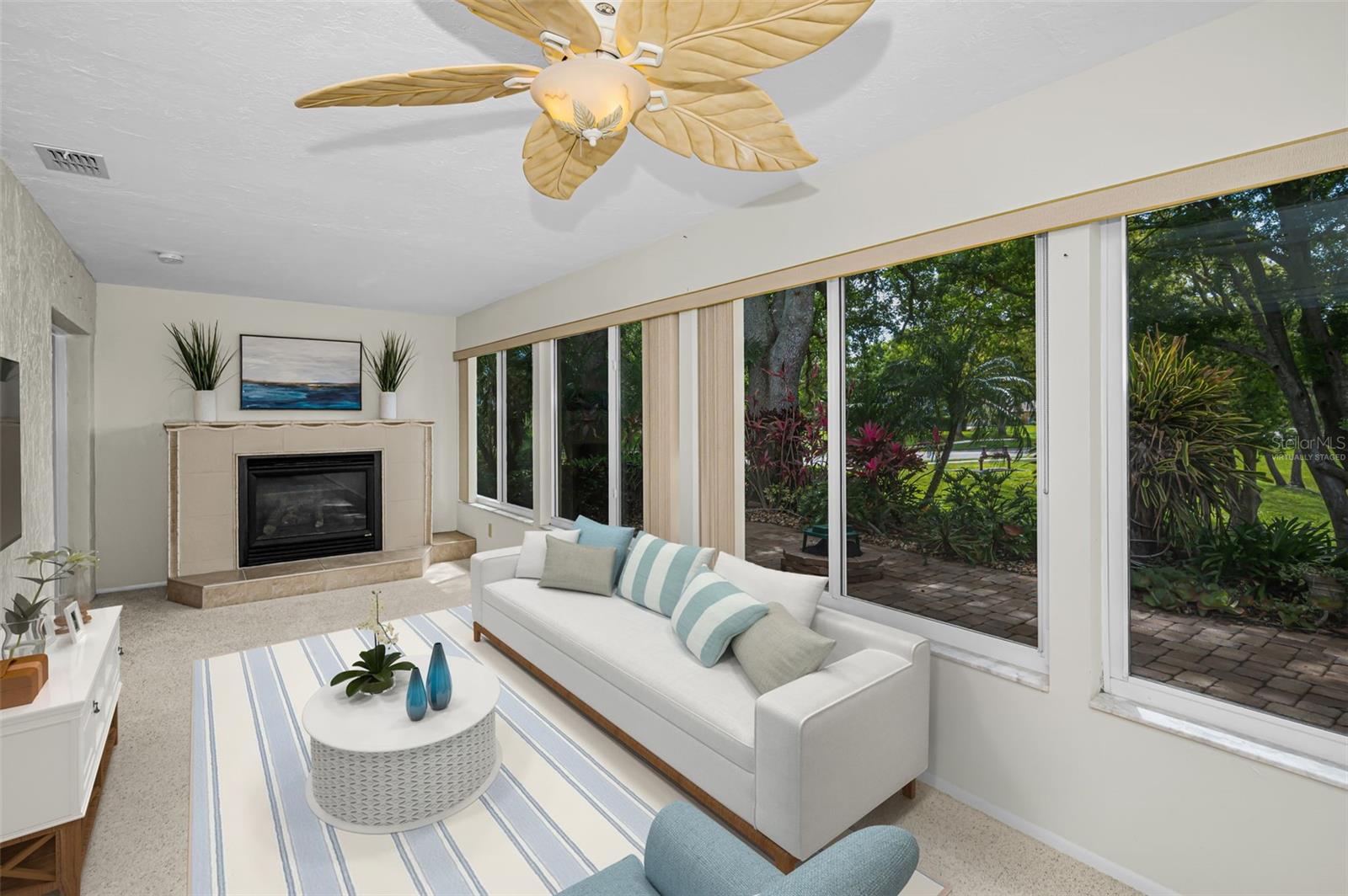 Bright Spacious Family Room - Virtually Staged