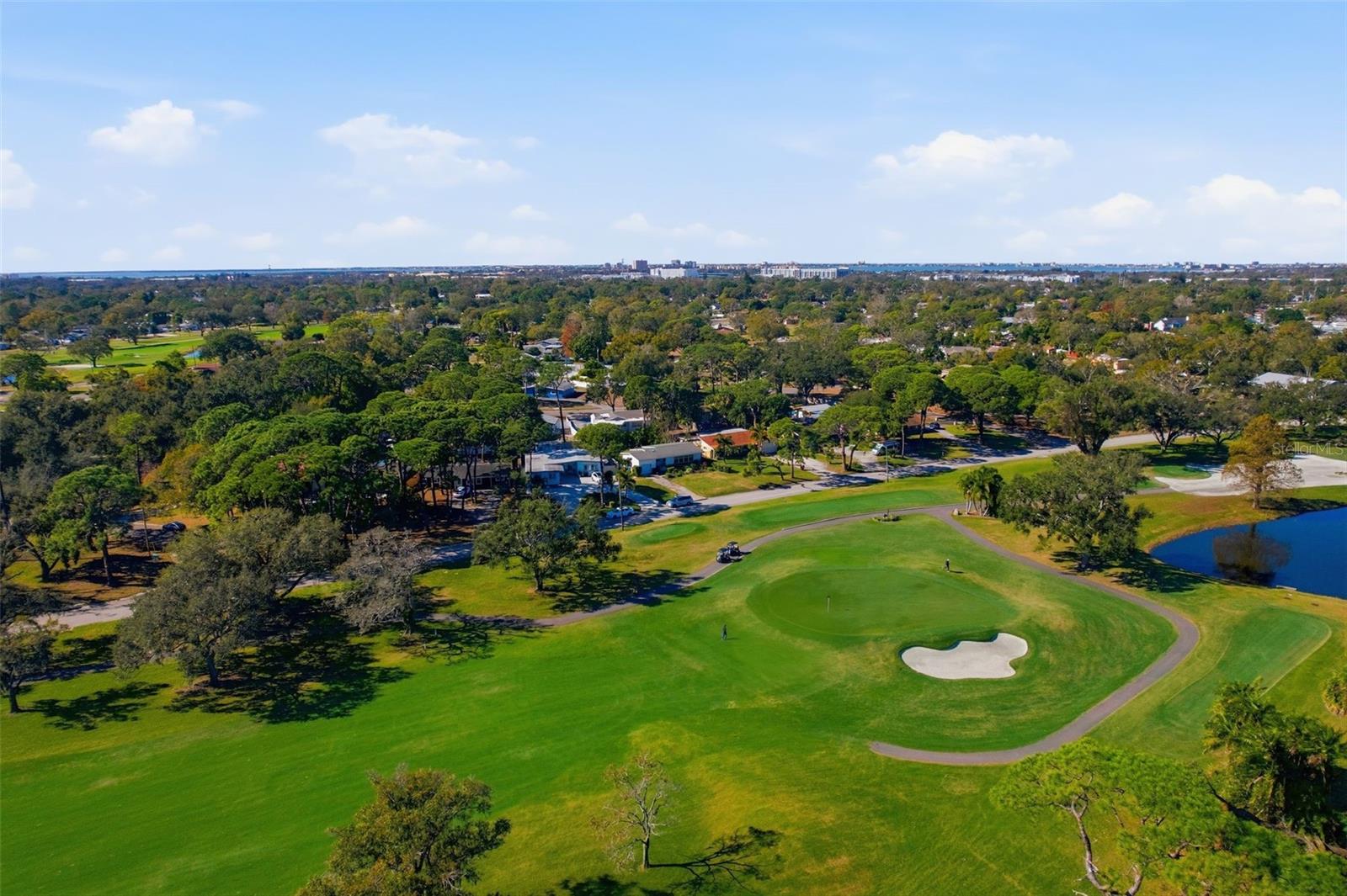Home is situated on the 1st green of St. Pete Country Club