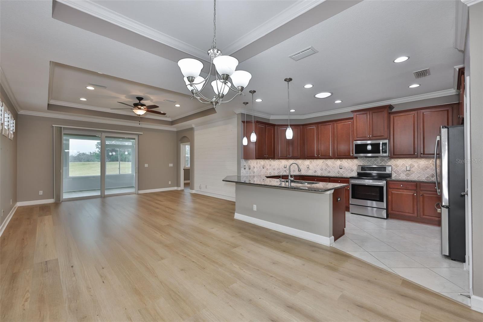 Looking from the front door into the home