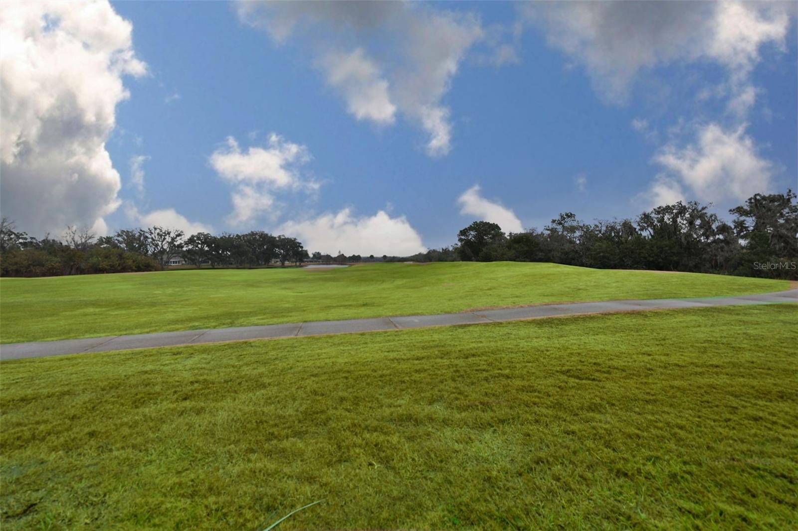 Golf Cart Trail in Active Golf Course