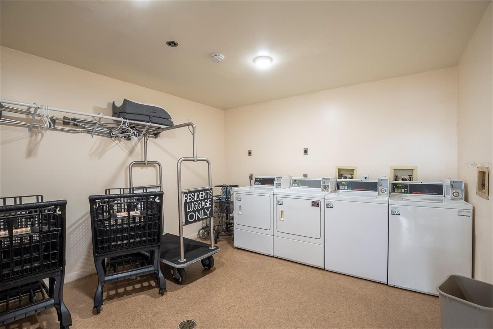Community laundry room for residents