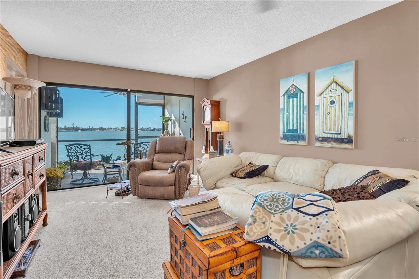 Main living space looks out to the beautiful Bay