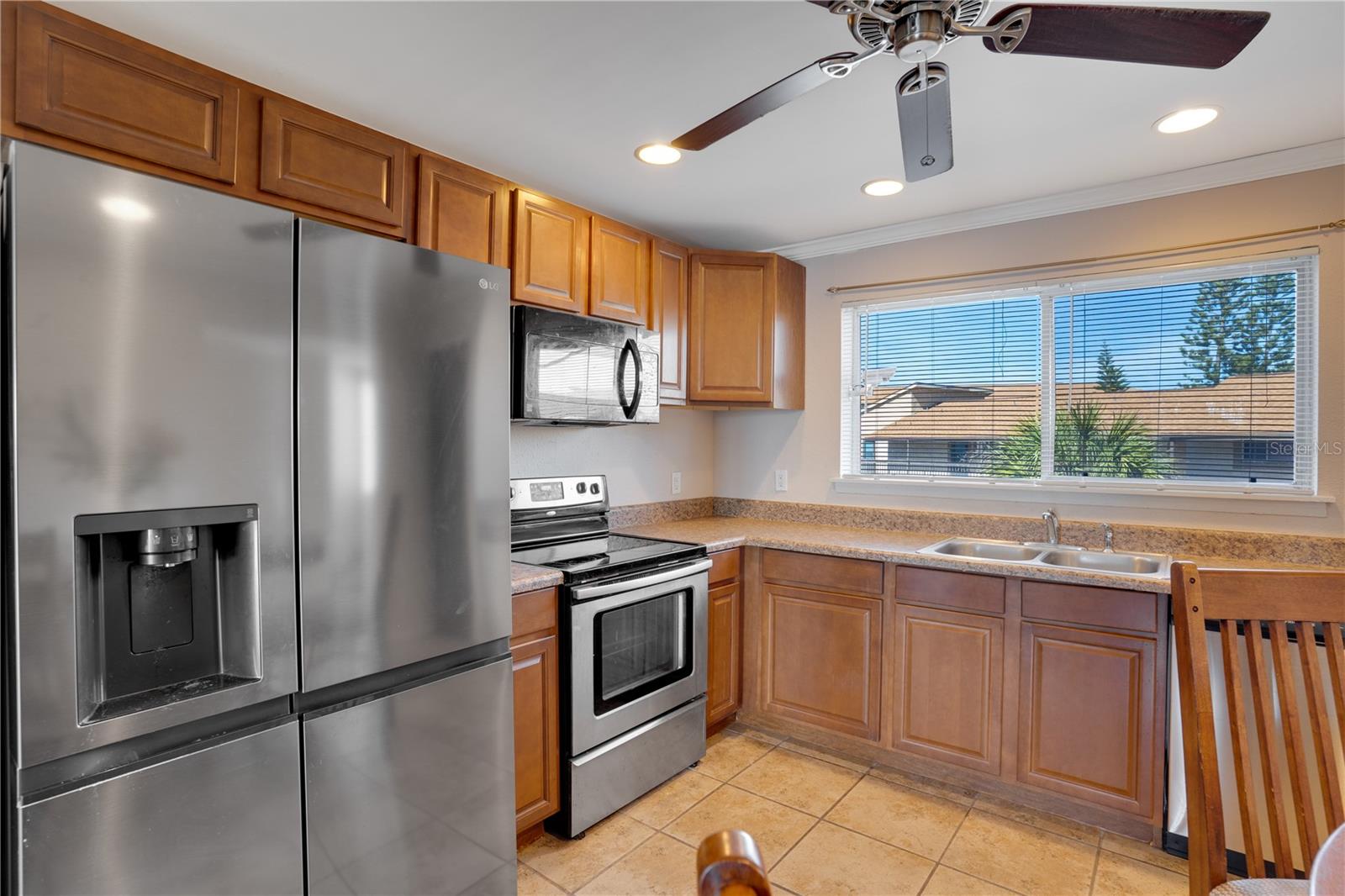 Kitchen with solid wood cabinets & tons of cabinet space