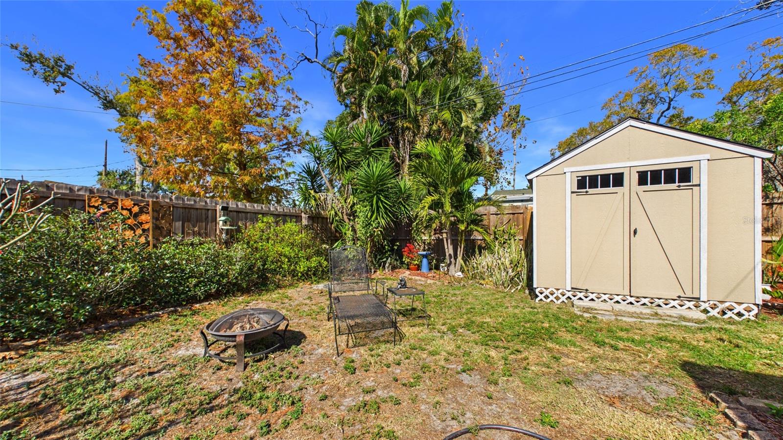New storage shed in yard