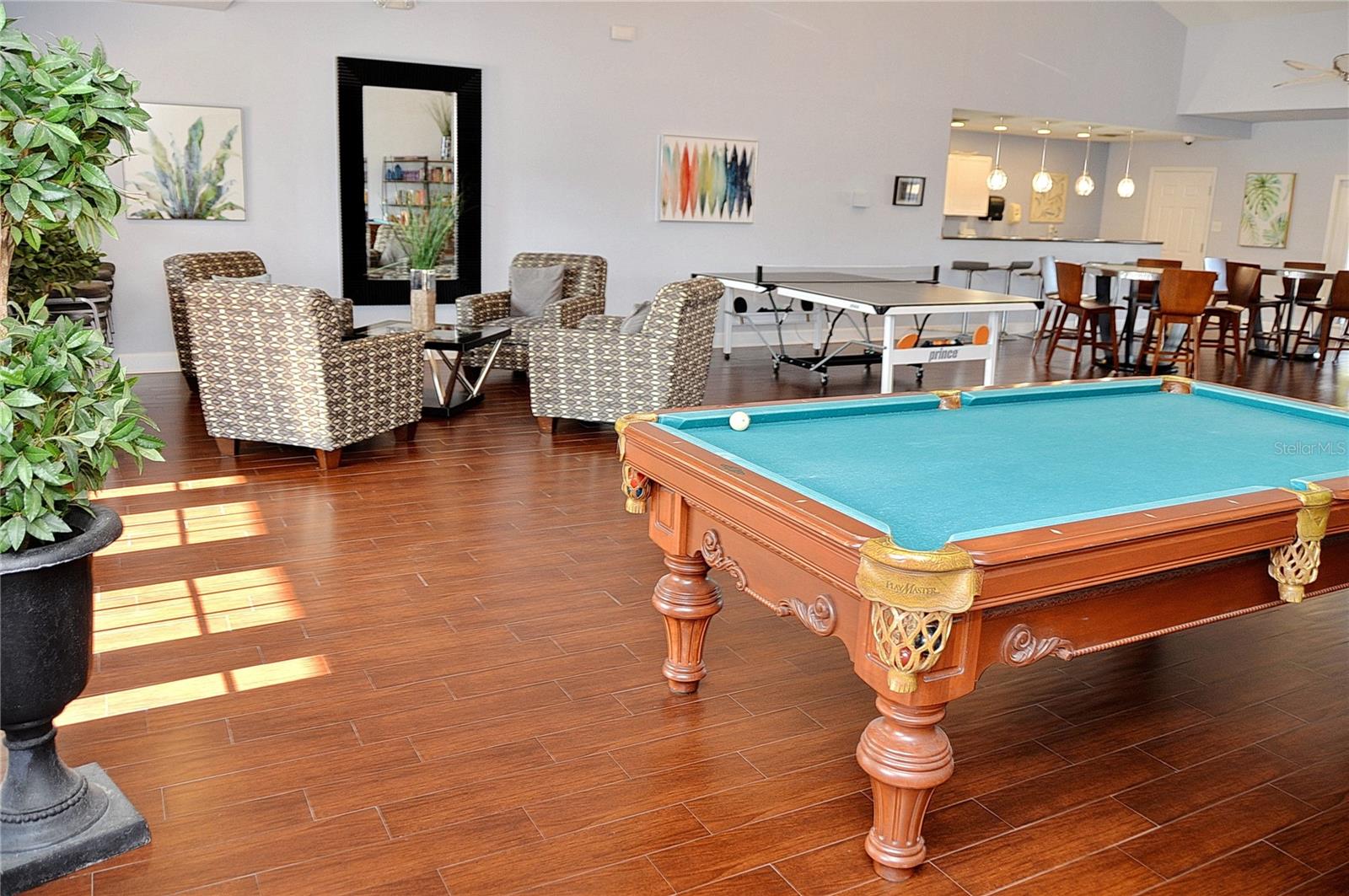Waterside North's Clubhouse - pool and ping pong tables