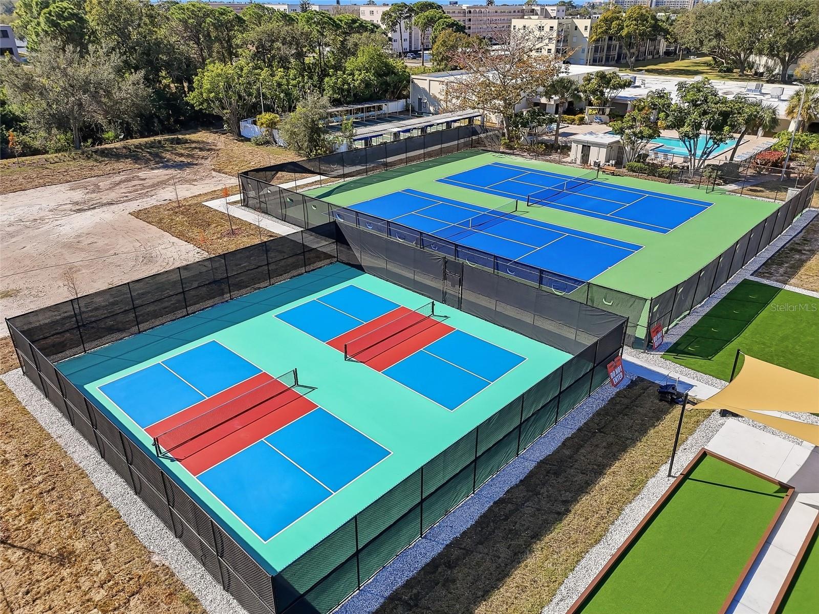 New tennis and pickleball courts.