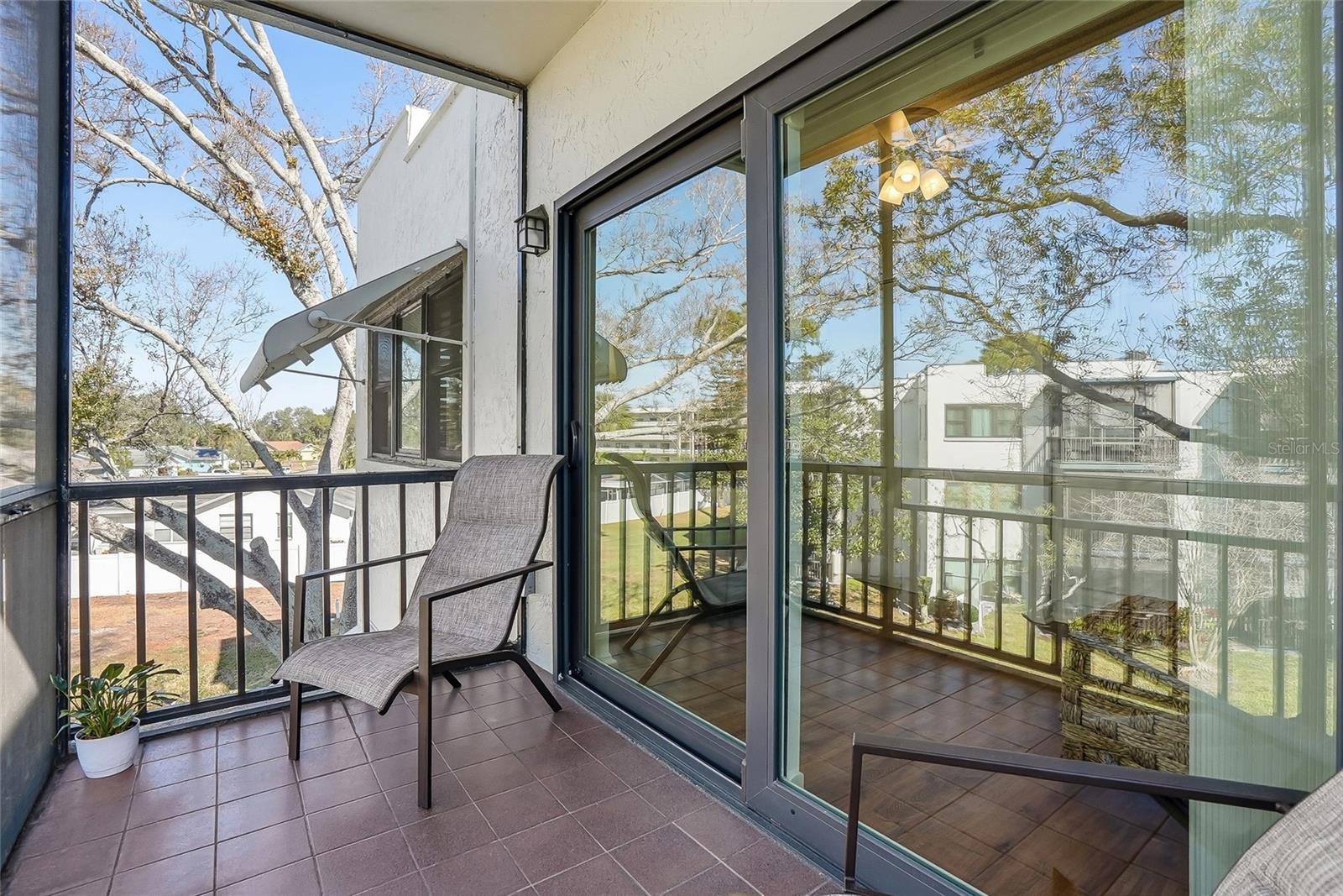 Plenty of space for a bistro table or chairs.