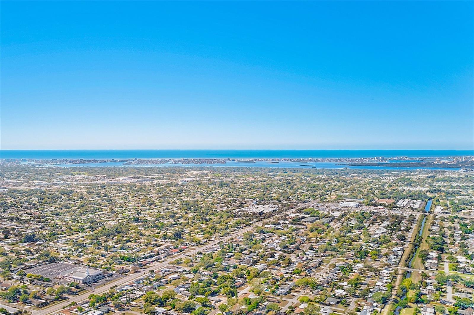 Ariel View toward the beaches