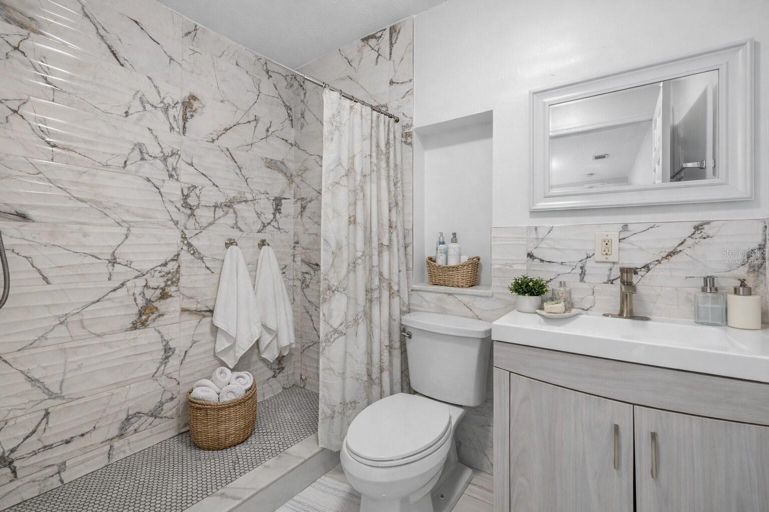 Primary Bath  - Virtually Staged