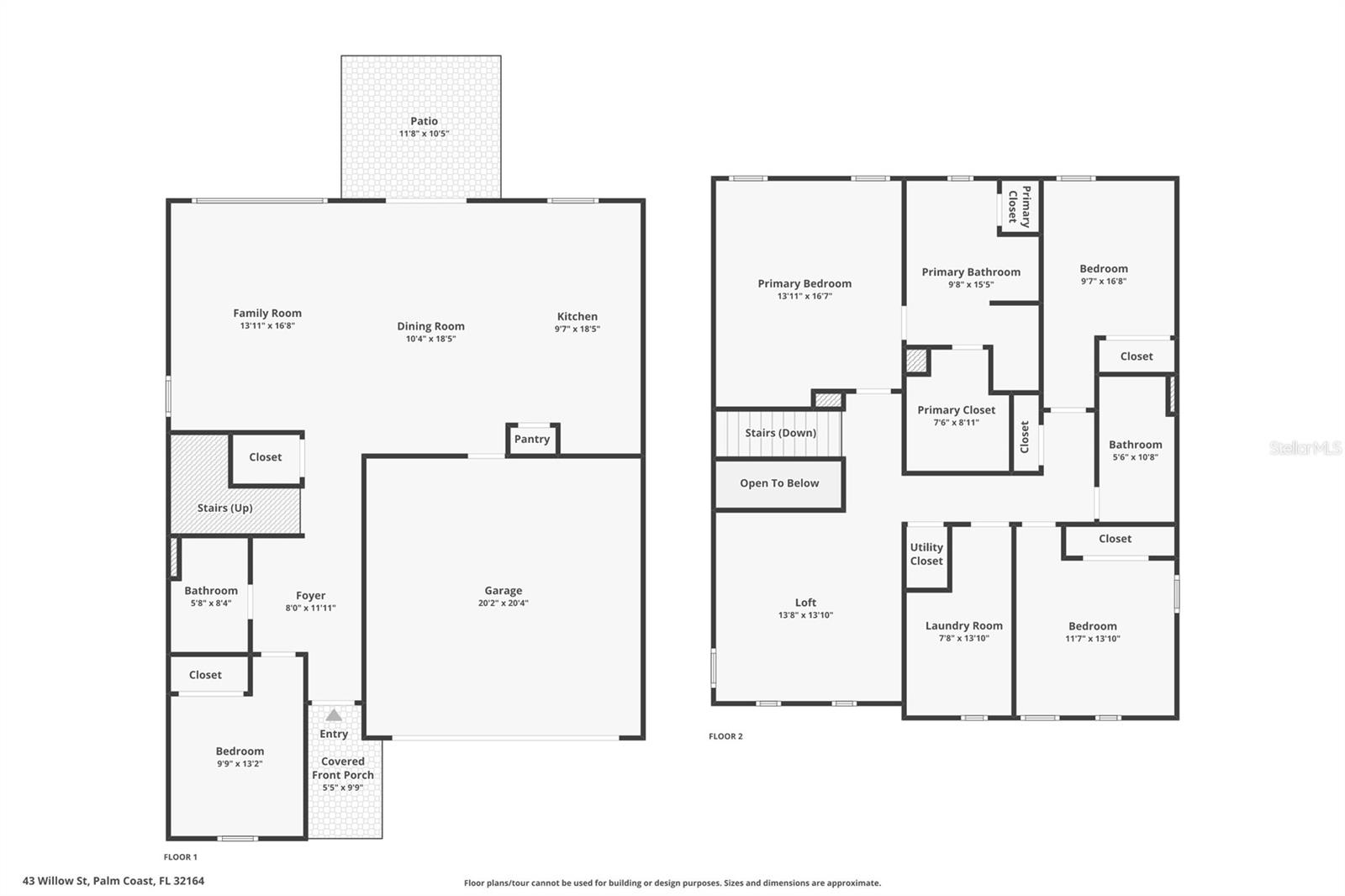 43 WILLOW ST, PALM COAST, FL, 32164