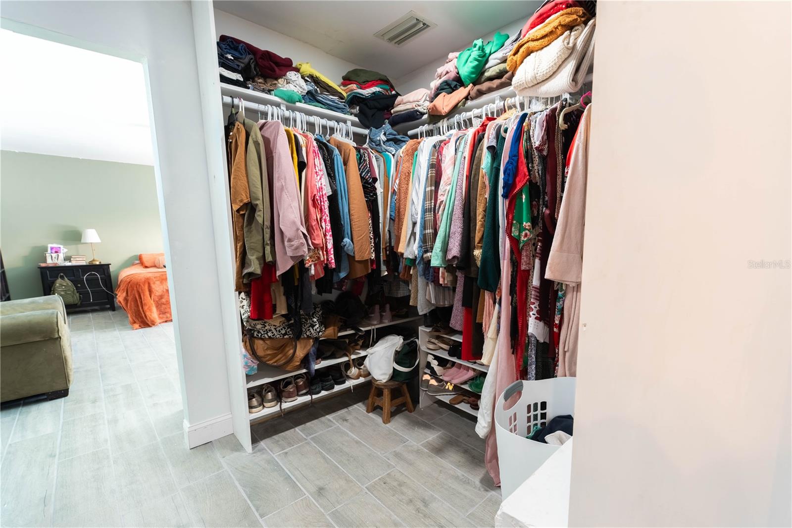 Walk-in primary closet