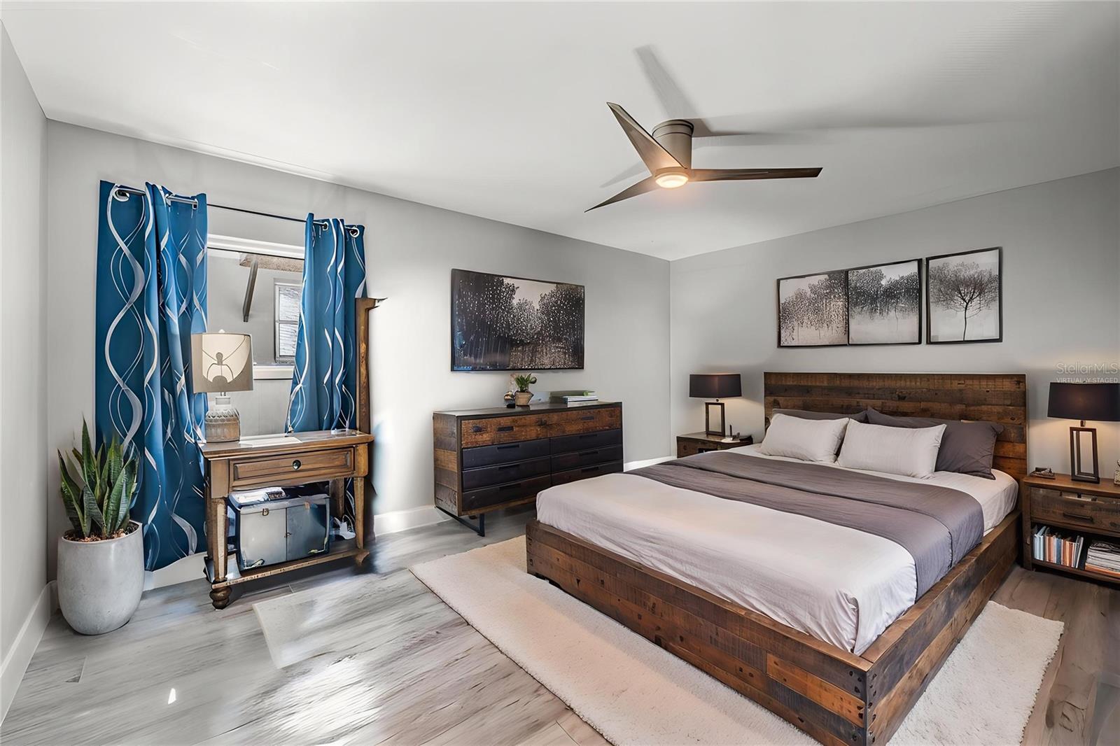 Virtually Staged Primary Bedroom