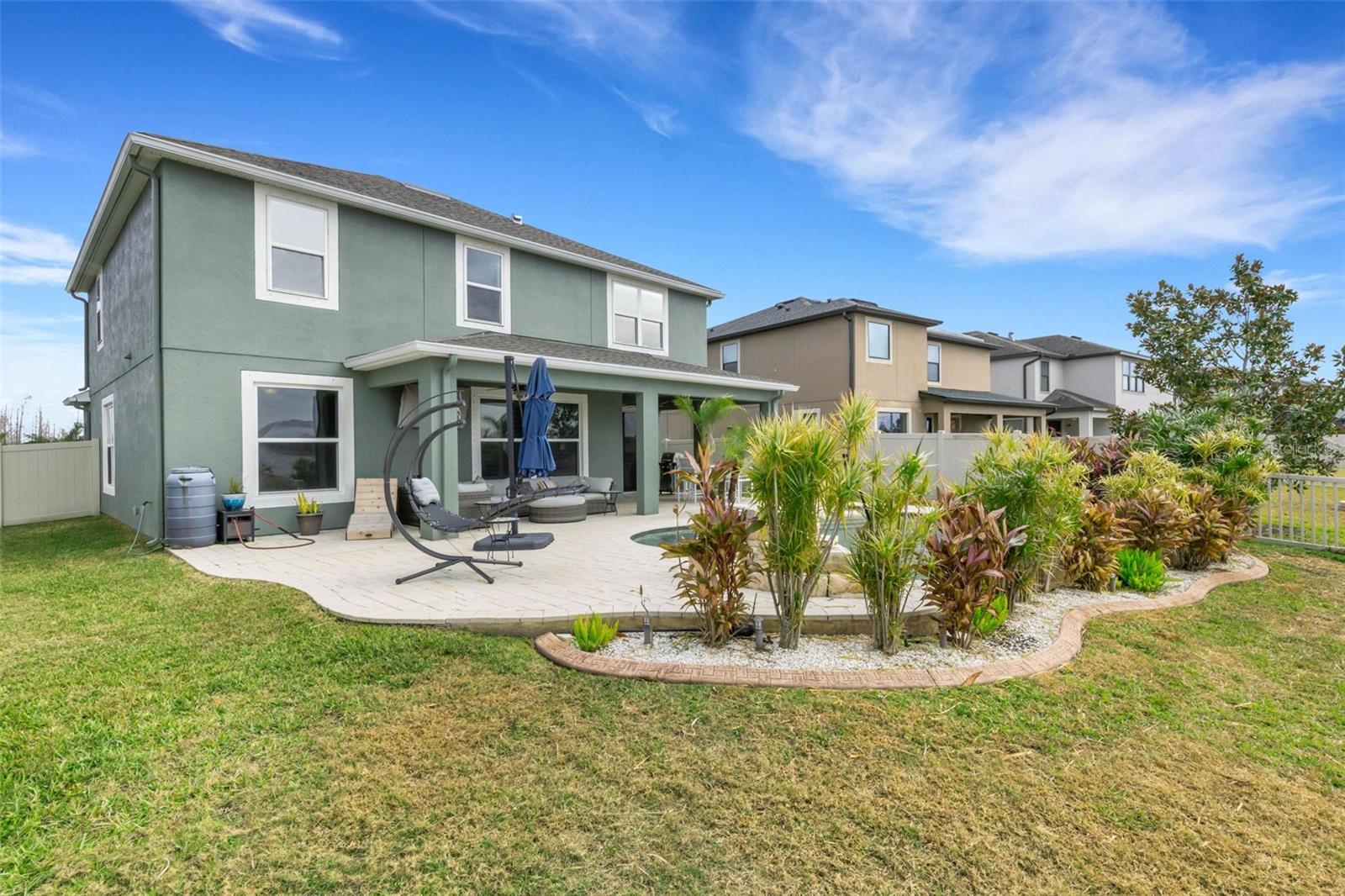 Views of pond from backyard