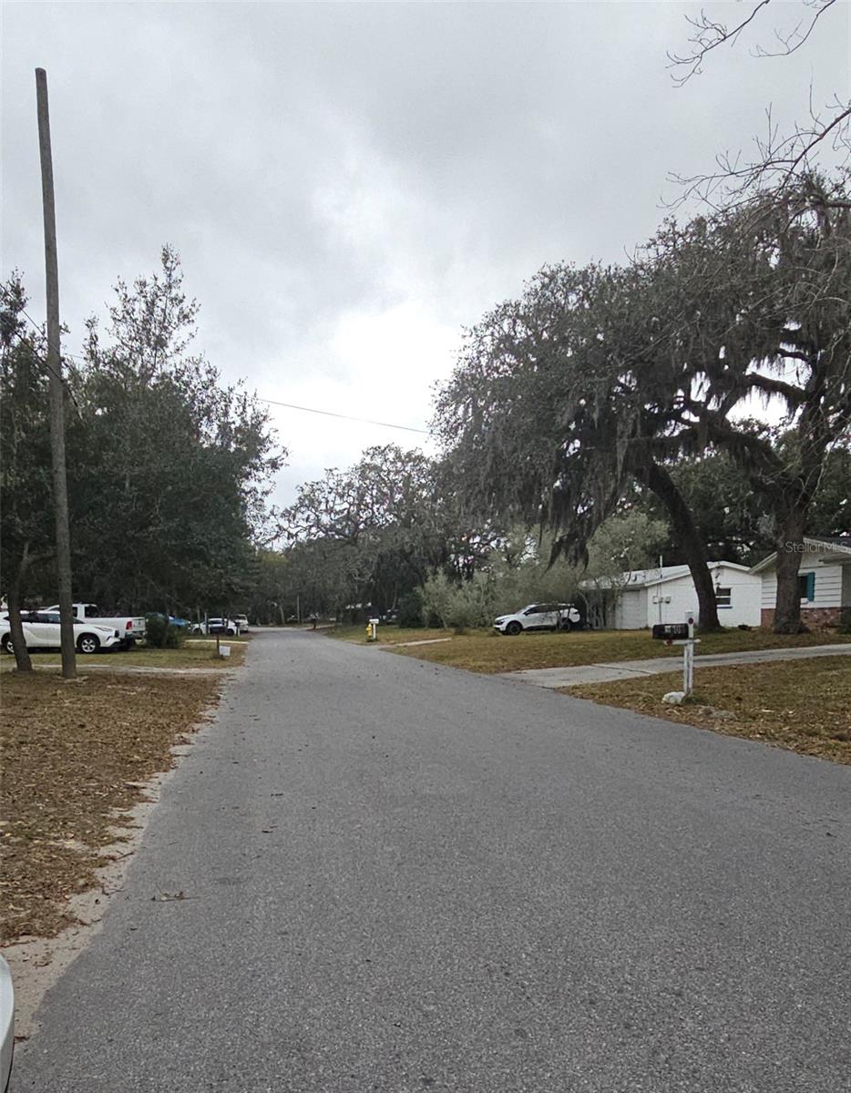 Neighbor street to the South/left.