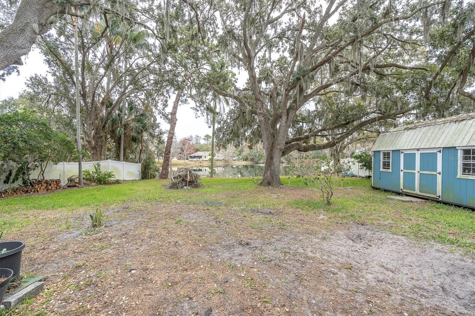 HUGE lot and view to the lake from the home.