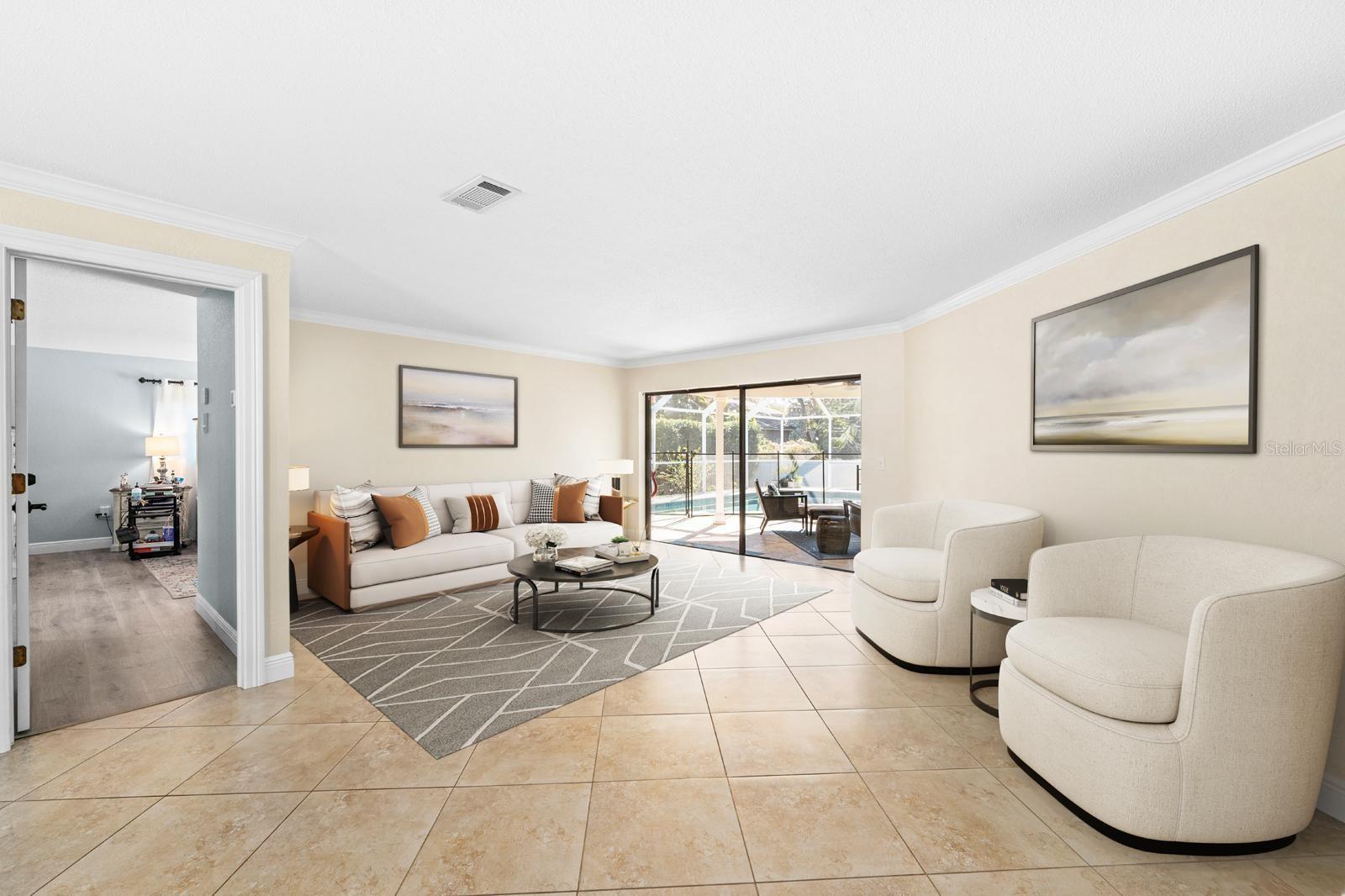 Virtually Stage Formal Family room