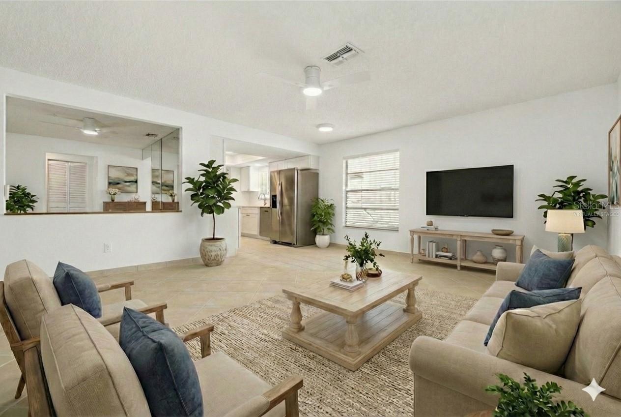 Virtually Staged Living Room