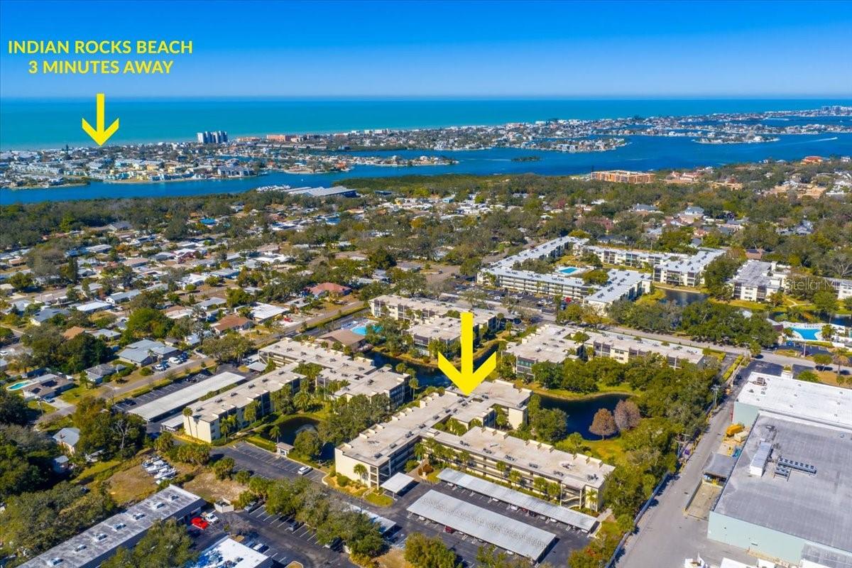 Less than 5 minute drive to Indian Rocks Beach this FULLY RENOVATED FIRST FLOOR END UNIT with WASHER AND DRYER and COVERED PARKING is waiting for it's new owner!